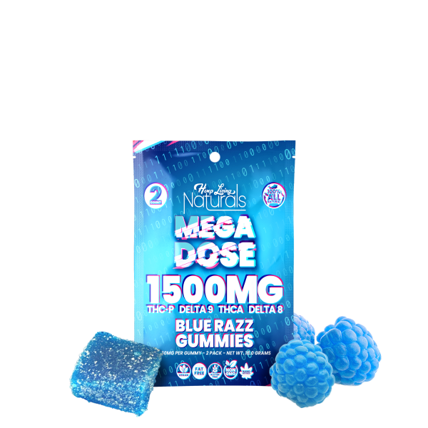 Mega Dose 1500mg Gummies / Blue Razz